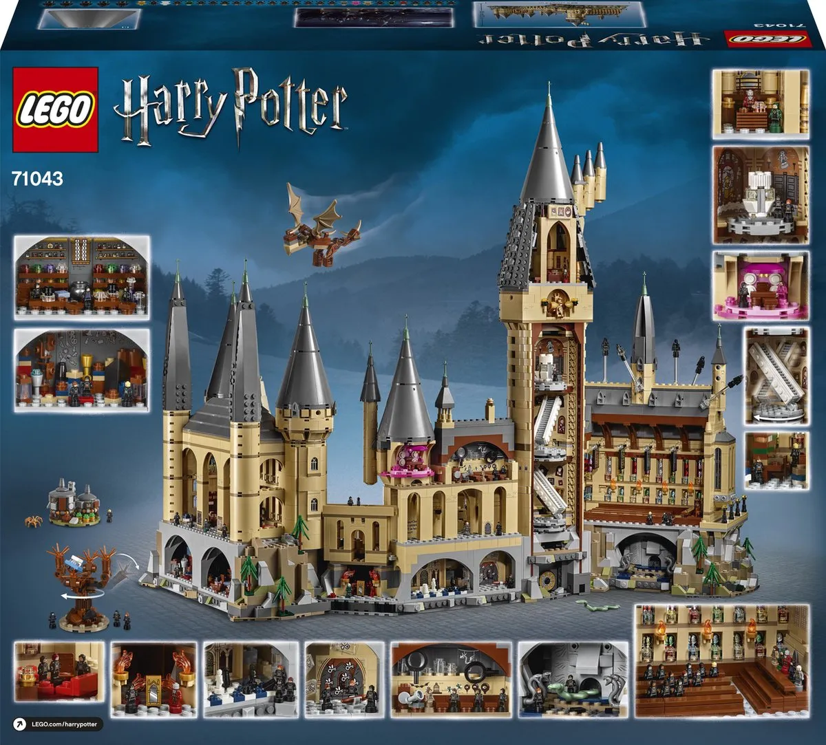 LEGO Harry Potter Zweinstein Kasteel 71043 - 6020 Stenen