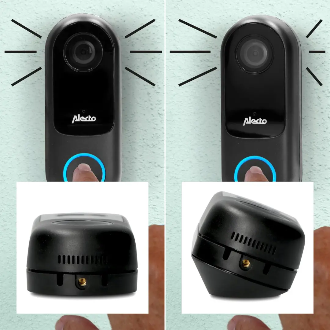 Alecto SMART-RING20 Draadloze Wifi Deurbel Set - 1 Ontvanger - 4 Melodieën - Zwart - afbeelding 6 van 6