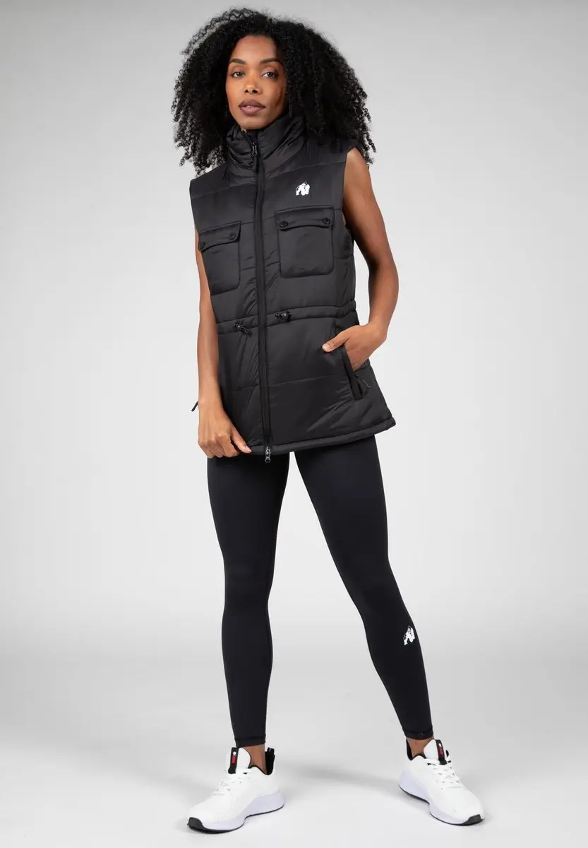 Gorilla Wear Lucia Bodywarmer - Zwart L