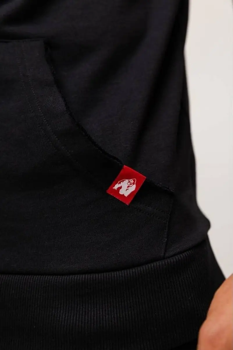 Gorilla Wear Huntley Mouwloze Hoodie M - Zwart