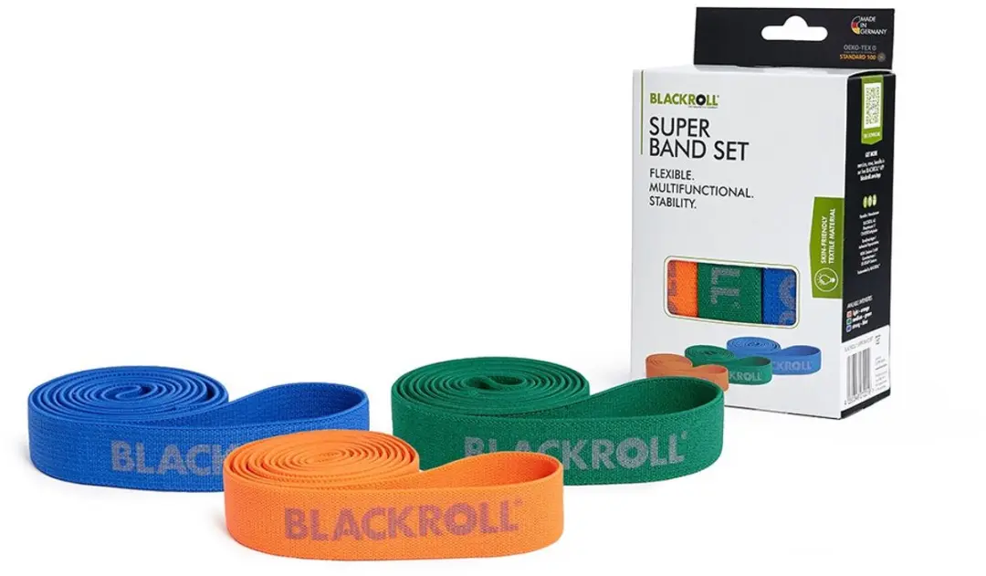 BLACKROLL Super Band Set 104cm - 3 Stuks - Oranje/Blauw/ Groen