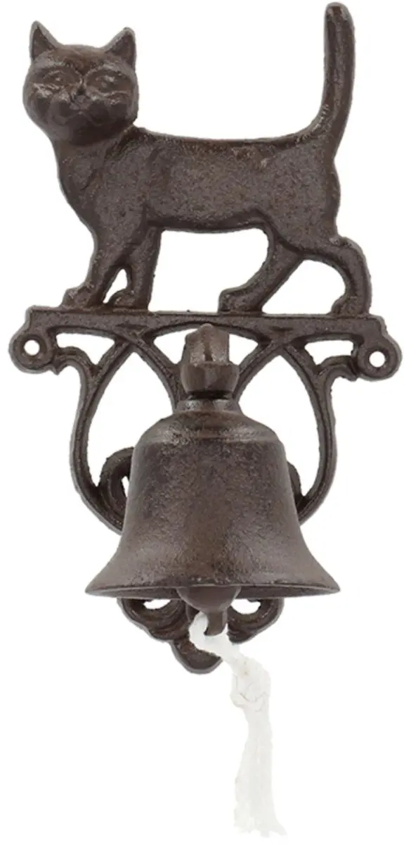 Esschert Design Deurbel Poes Gietijzer