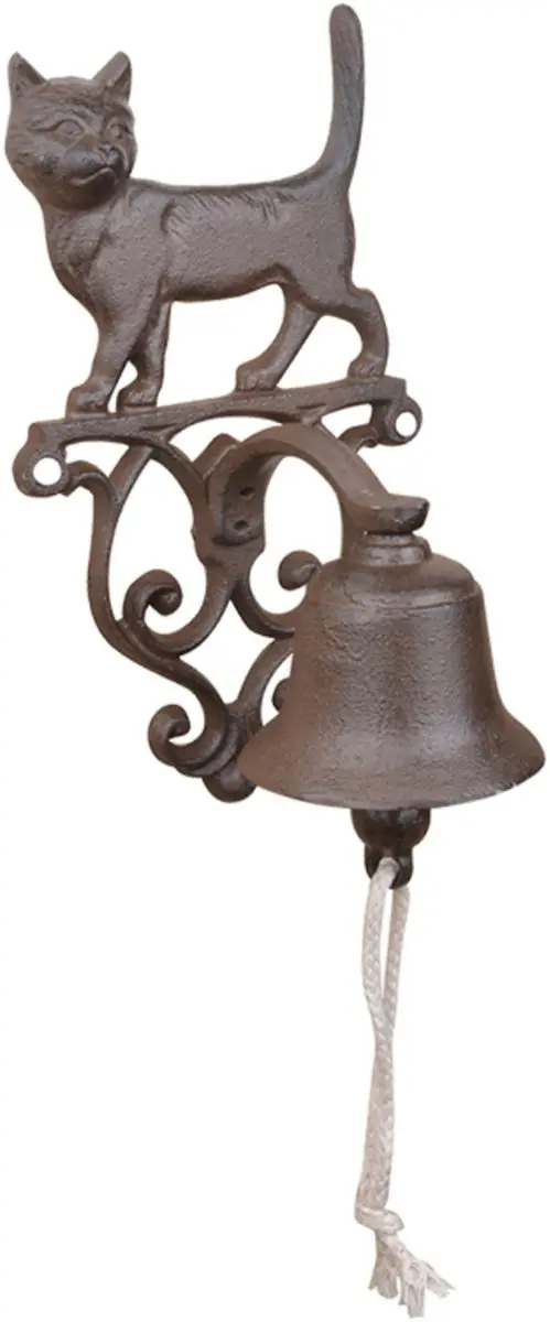 Esschert Design Deurbel Poes Gietijzer - 3 Stuks