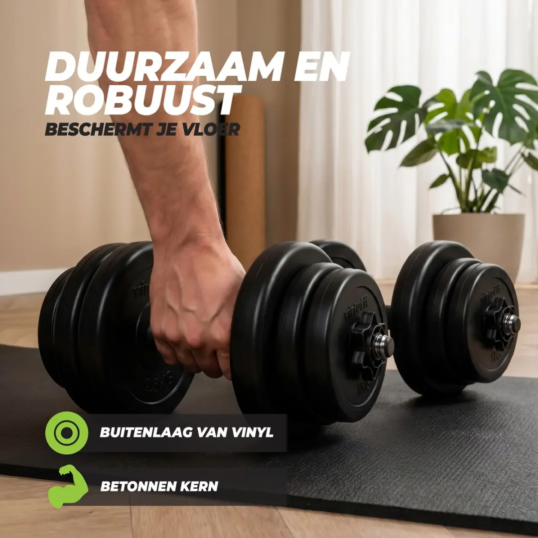 Virtufit Verstelbare Dumbbell 15 kg - Zwart