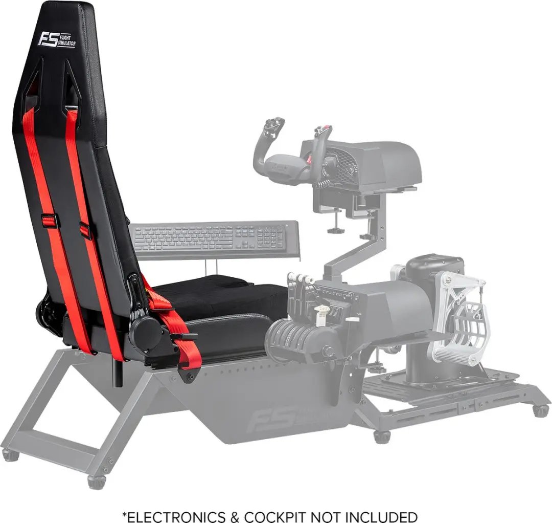Next Level Racing NLR-S030 Vluchtsimulator Stoel - Zwart/Rood