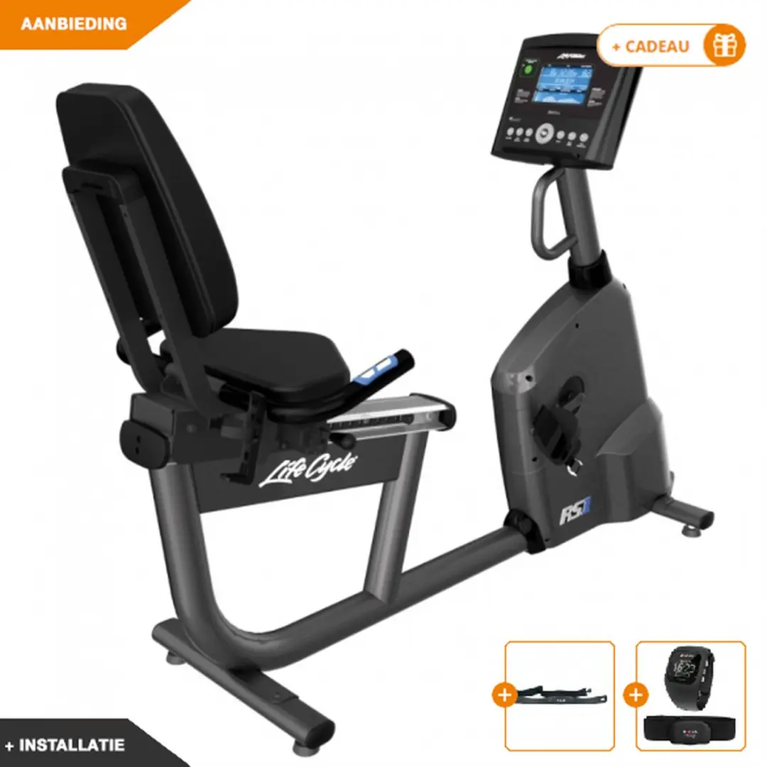 Life Fitness RS1 Lifecycle Hometrainer - 20 Niveaus - Antraciet