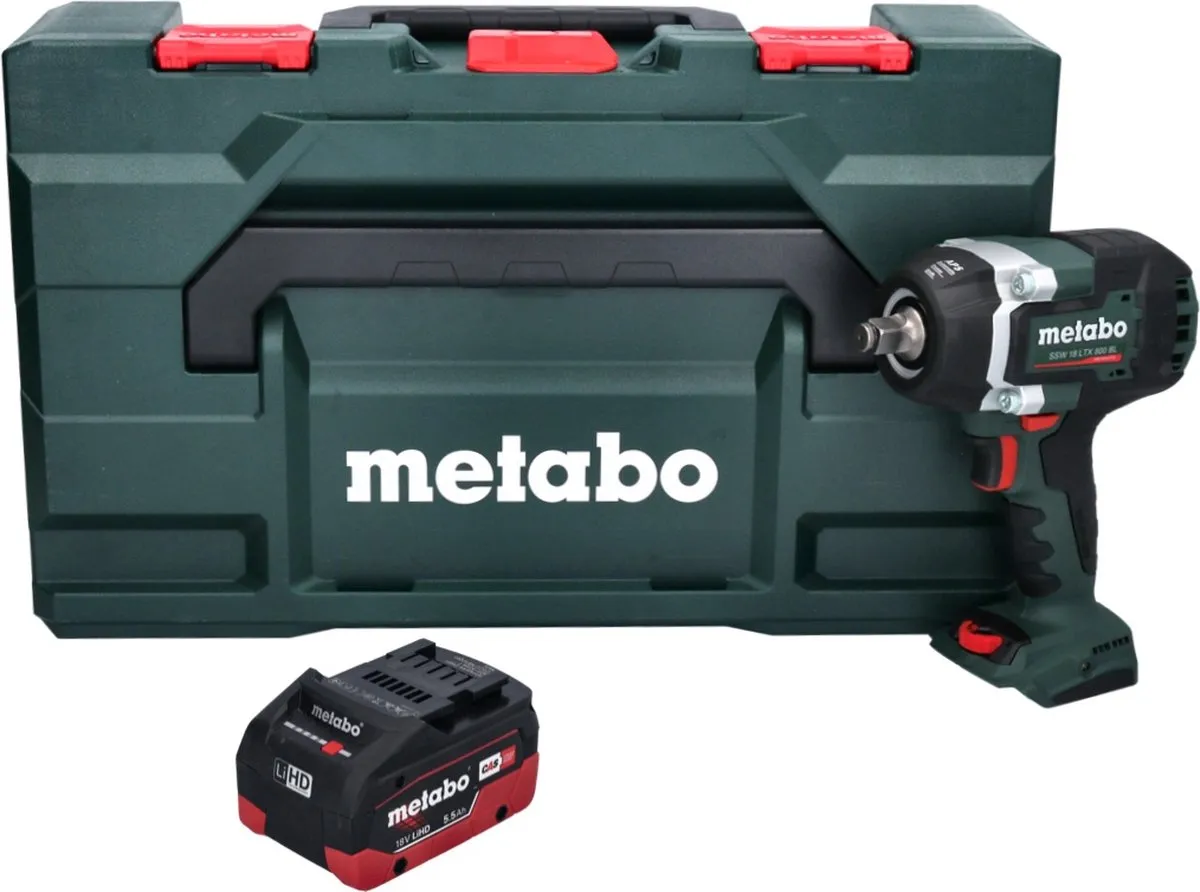 Metabo SSW 18 LTX 800 BL Slagmoersleutel 800Nm - 1x 5,5Ah Accu