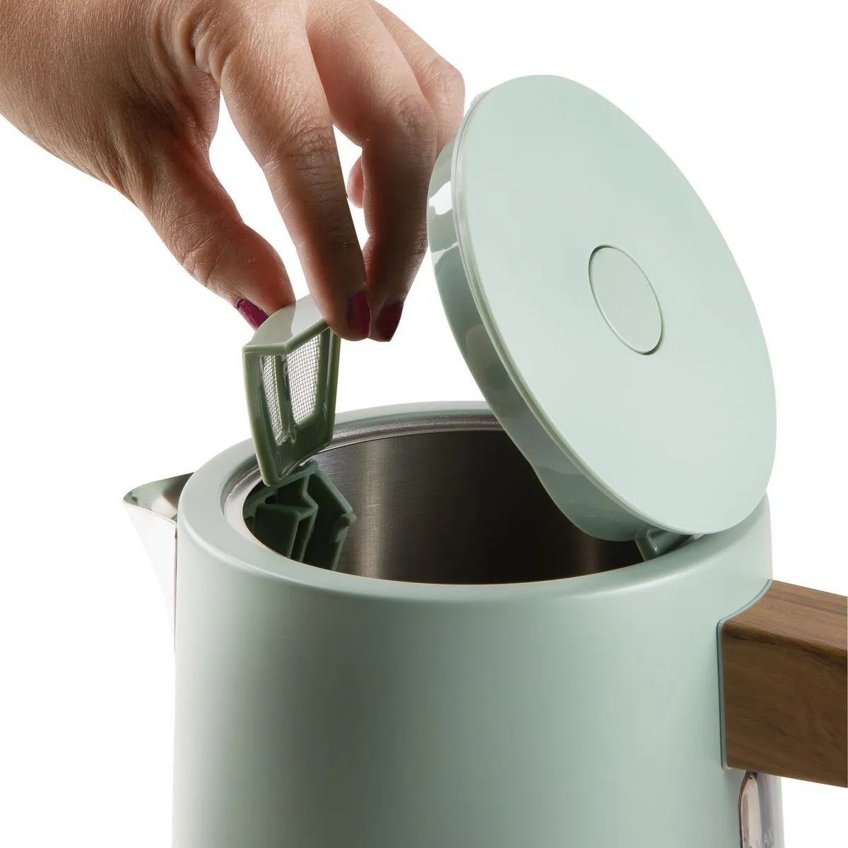 Domo DO9282WK Waterkoker Wood You - 1,7L - Mat groen