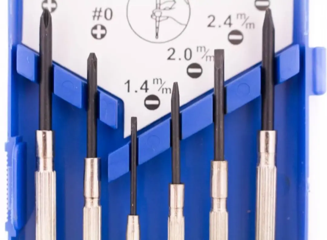 Brüder Mannesmann 4003315064206 Schroevendraaierset Precisie - 6 Stuks - Zwart/Blauw - afbeelding 6 van 6