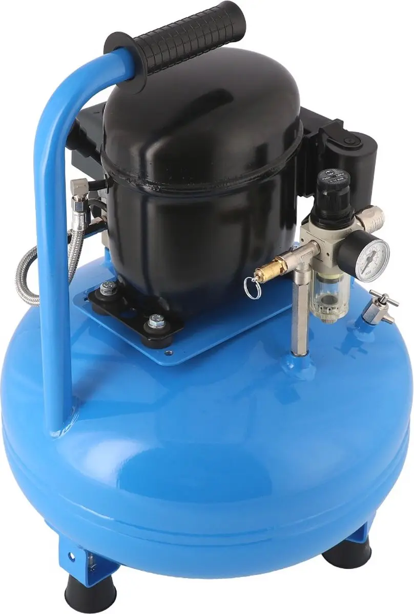 Airpress Stille Compressor L 50-24 8 bar - 24L Zwart/Blauw