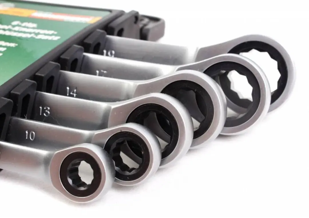 Brüder Mannesmann Ringratelsleutelset 6-delig 8-19mm - afbeelding 6 van 6