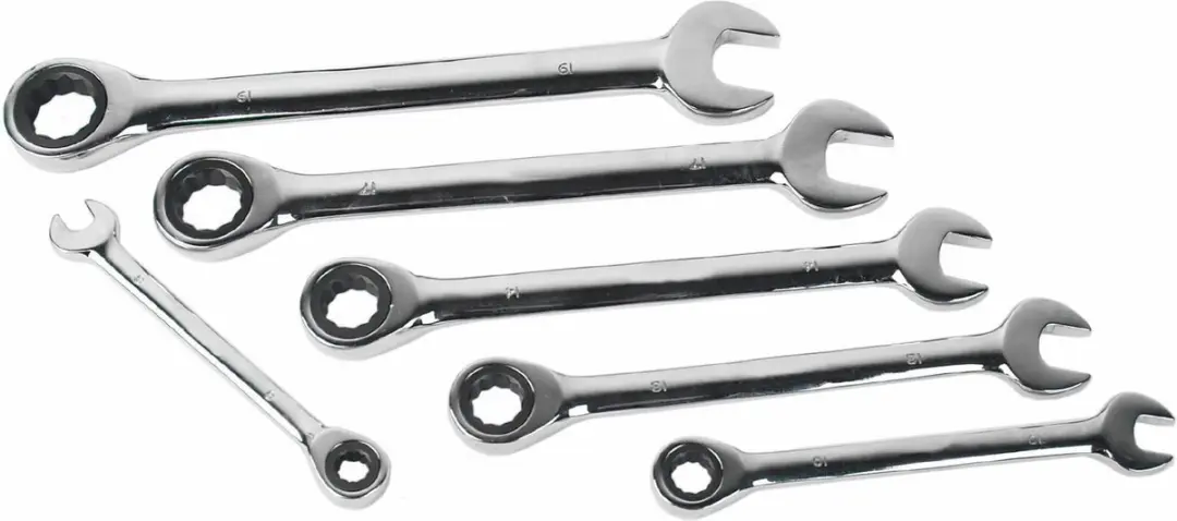 Brüder Mannesmann Ringratelsleutelset 6-delig 8-19mm