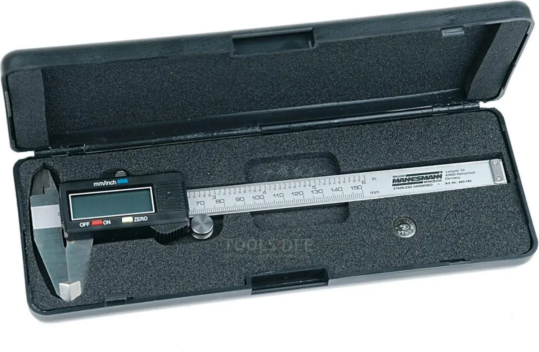 Brüder Mannesmann 823150 Schuifmaat Digitaal 150mm - Zwart/Grijs