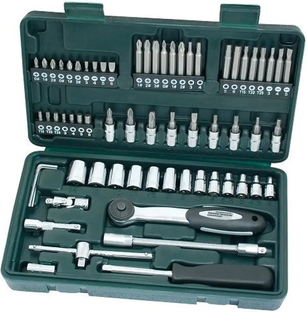 Brüder Mannesmann 29165 Doppendoos 65-delig - Groen