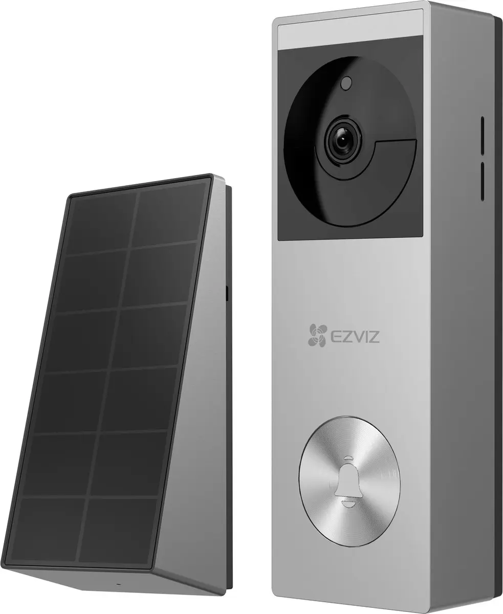 EZVIZ HP3 Pro + CH1 Video Deurbelset 2K - 2 Ontvangers - 32GB - Zilver - afbeelding 6 van 6