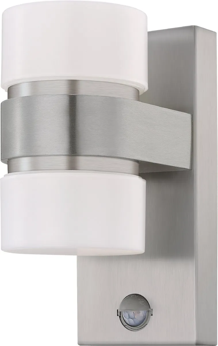 Eglo Atollari Wandlamp RVS - 2 Lichtpunten - IP44 - Zilver/Wit