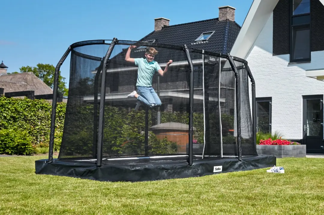 Salta Premium Ground Inground Trampoline 305x214cm - Zwart