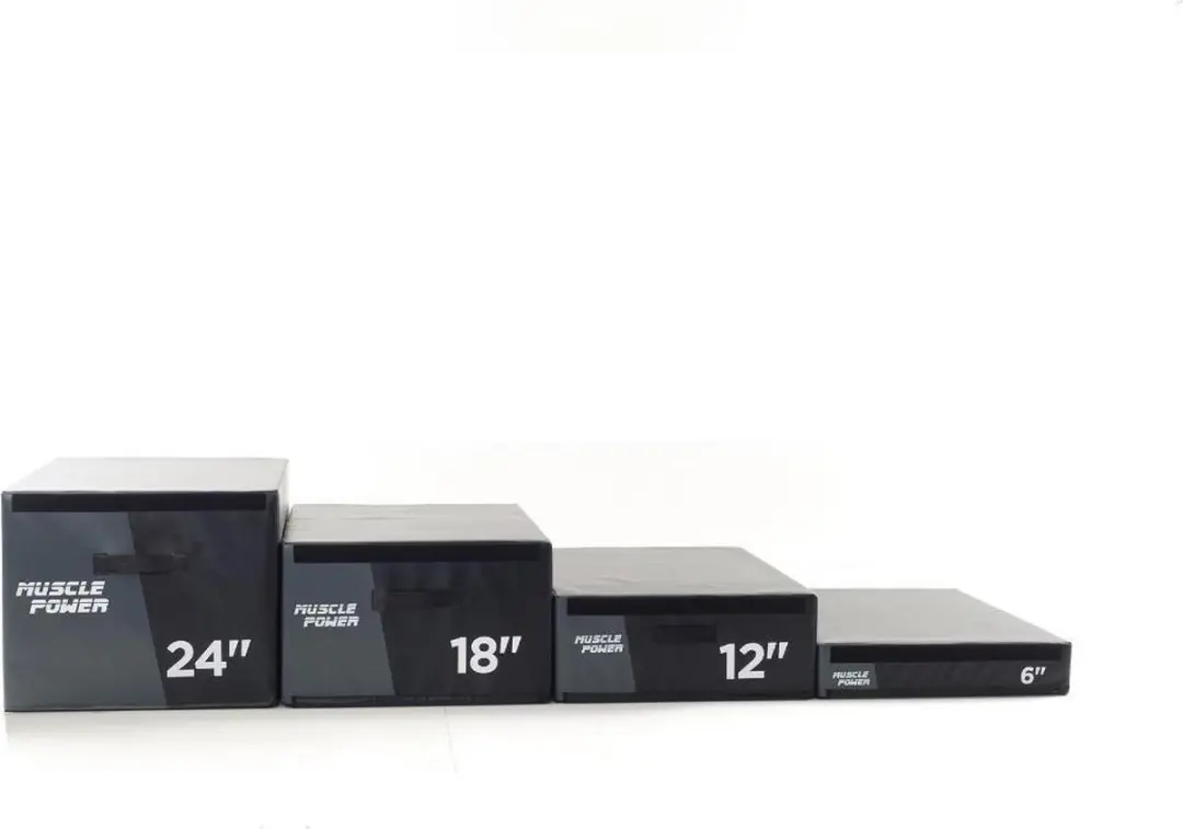 Muscle Power Safe Plyo Box Set 75x90cm - Zwart