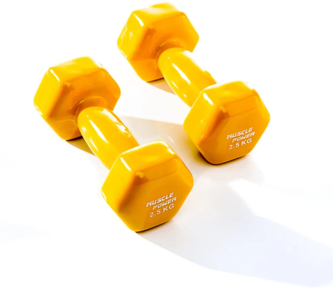 Muscle Power Vinyl Dumbbells 2x2,5 kg