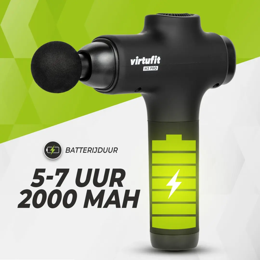 VirtuFit M3 Pro VF11003 Massagepistool - 6 Koppen - Zwart