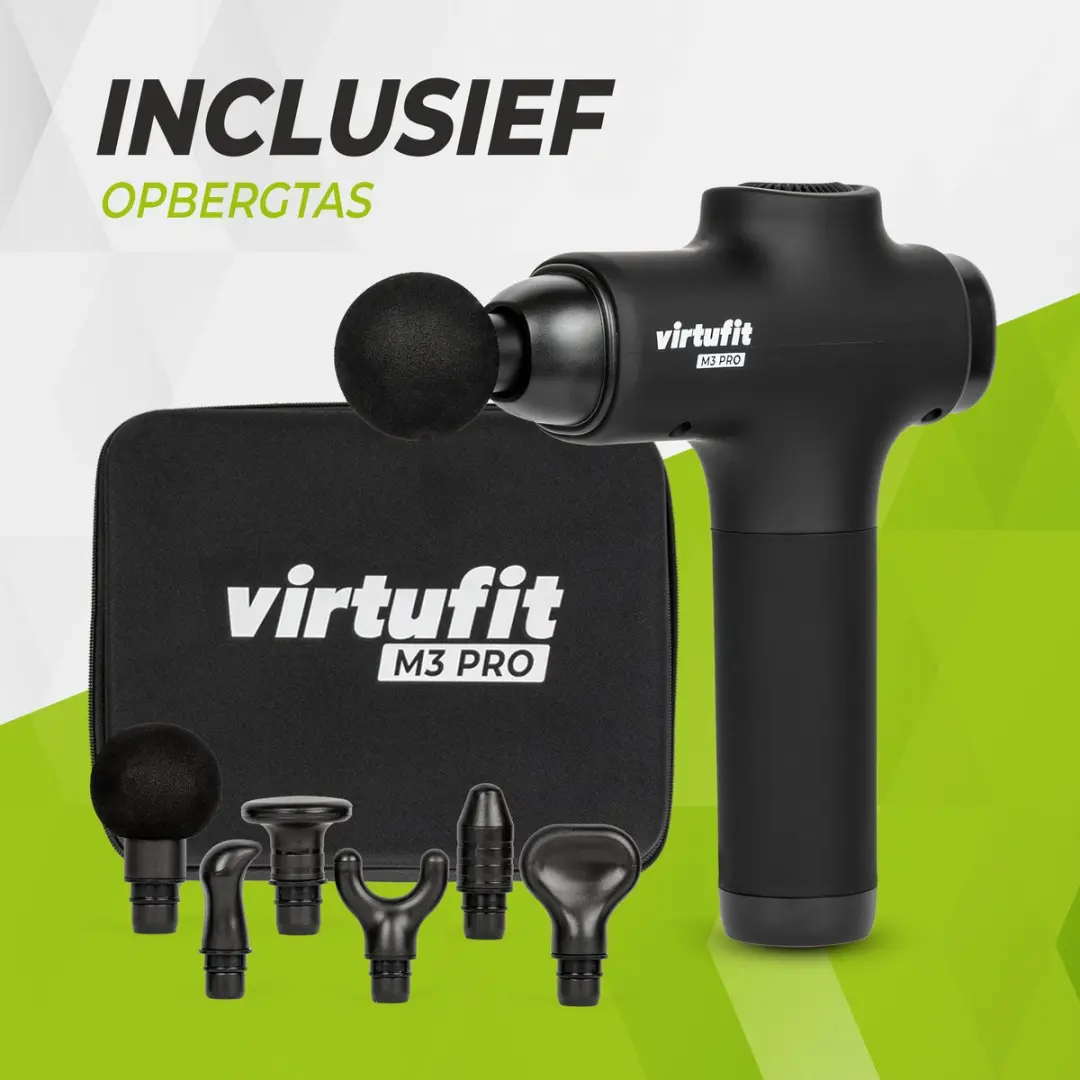 VirtuFit M3 Pro VF11003 Massagepistool - 6 Koppen - Zwart