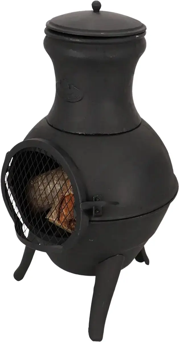 Esschert Design Terraskachel 70cm - Gietijzer - Zwart