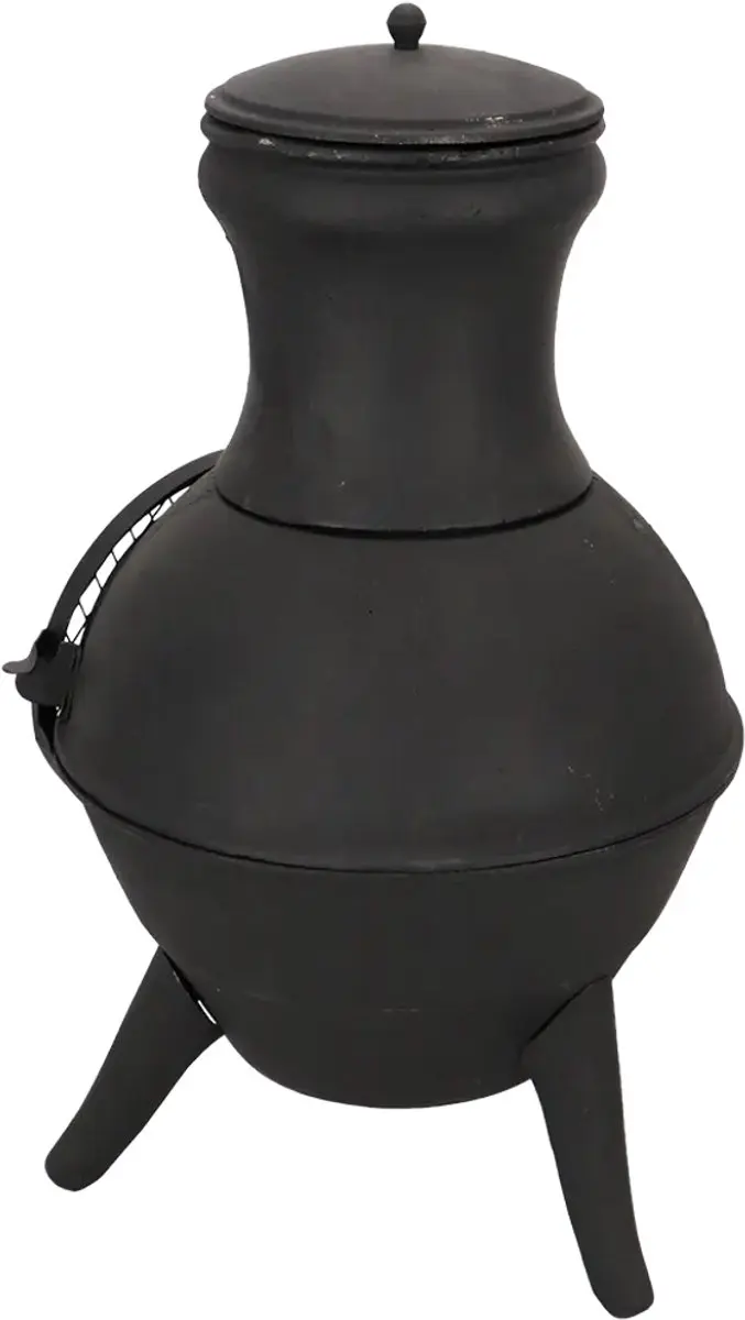 Esschert Design Terraskachel 70cm - Gietijzer - Zwart