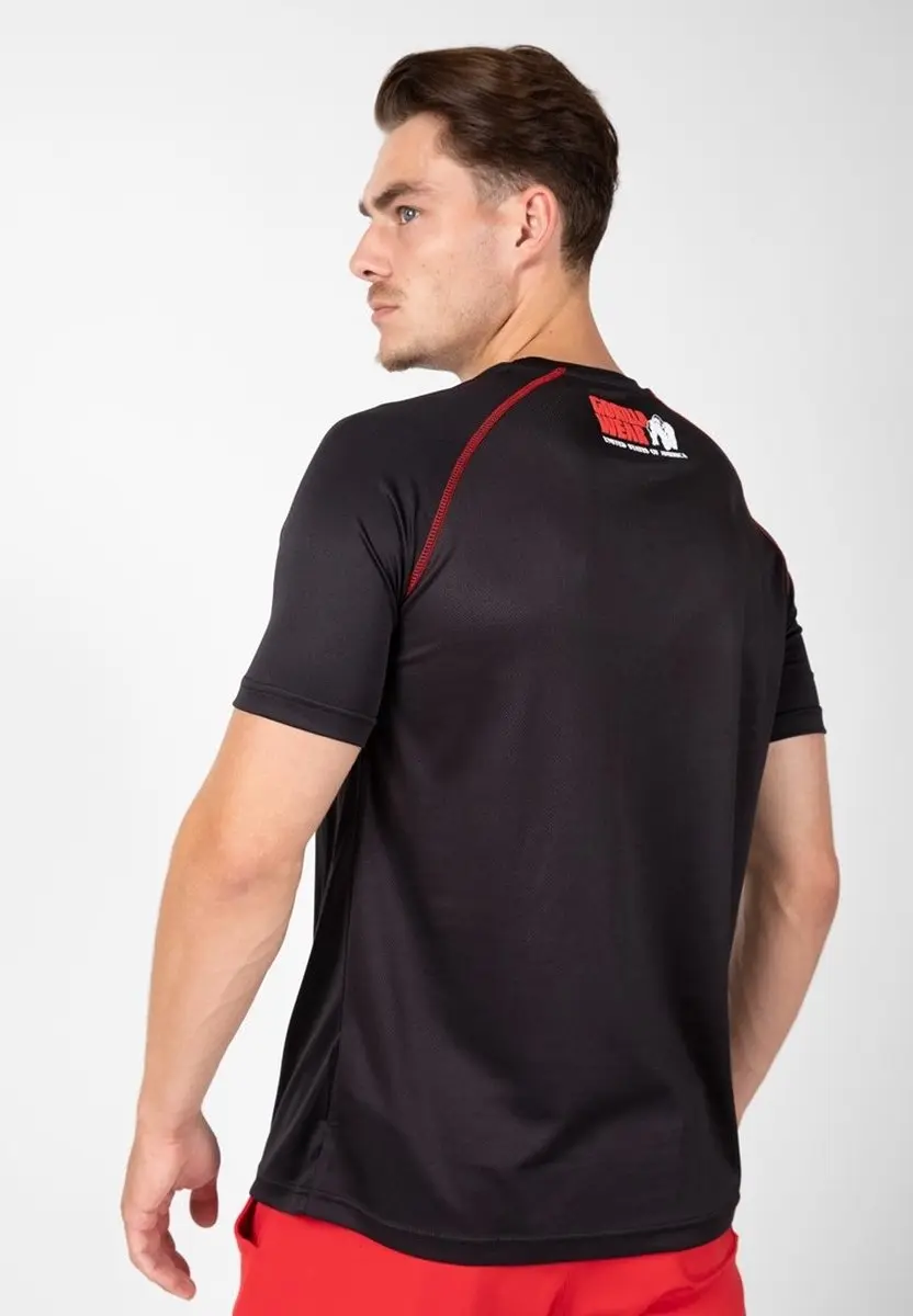 Gorilla Wear Performance T-shirt 2XL - Zwart/Rood