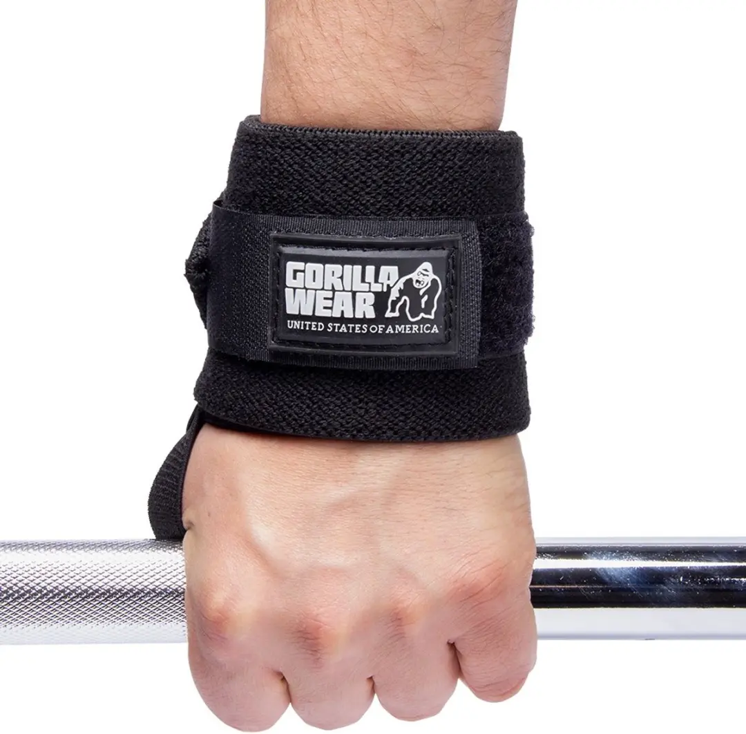 Gorilla Wear Essential Wrist Wraps - 2 Stuks - Zwart/Rood