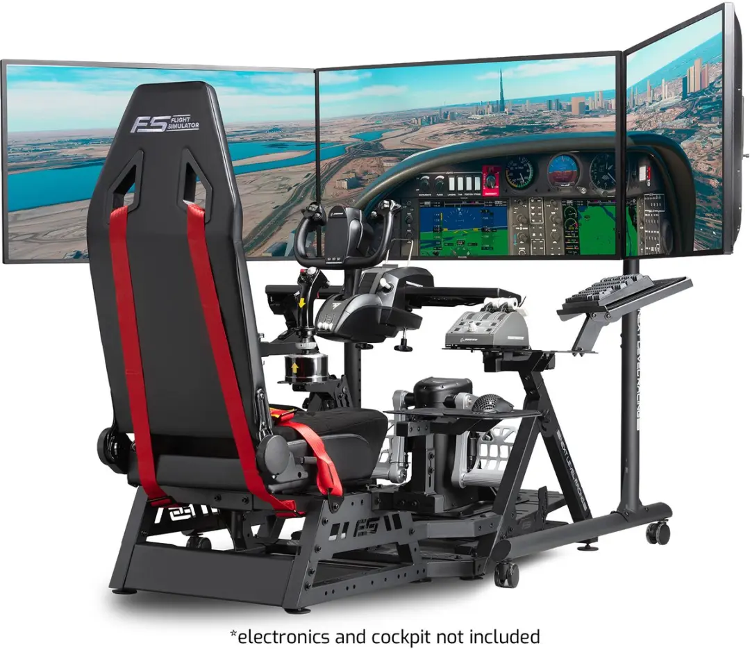 Next Level Racing NLR-R011 Vrijstaande Triple Monitor Standaard - Zwart