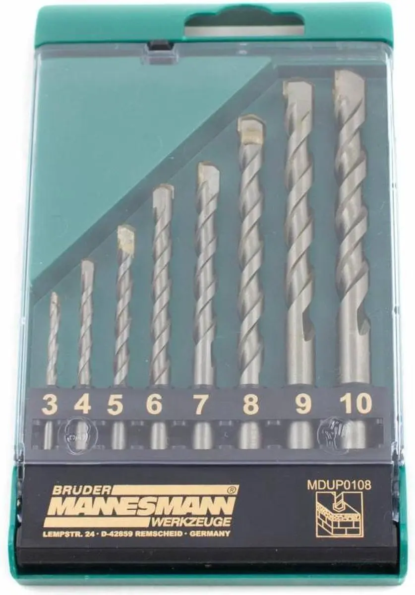 Brüder Mannesmann M54309 Borenset 8-delig
