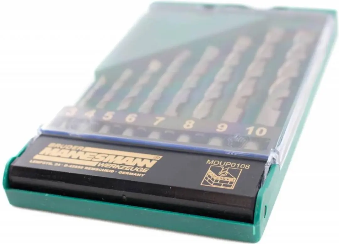 Brüder Mannesmann M54309 Borenset 8-delig - Metaal - 10mm - Groen