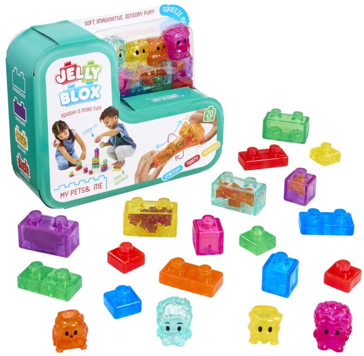 Goliath - Jelly Blox - My pets and me - Zachte Blokken - Pijnvrij Spelen - Vanaf 2 jaar - BPA vrij