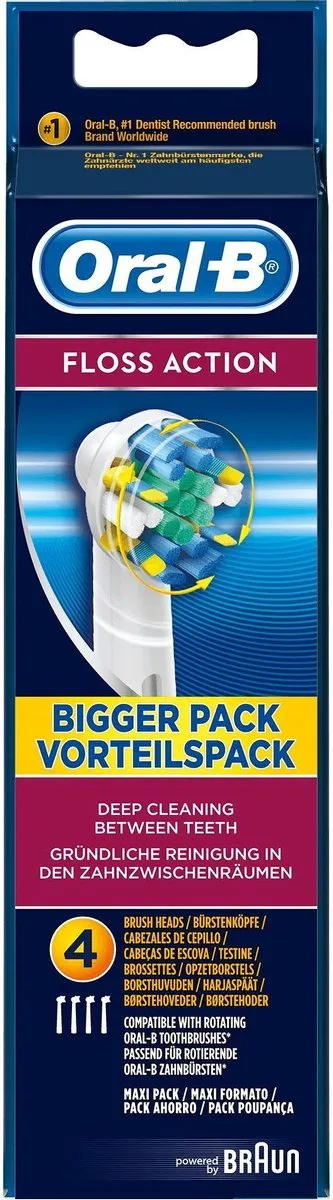 Oral-B Floss Action Opzetborstels EB25FA - 4 Stuks