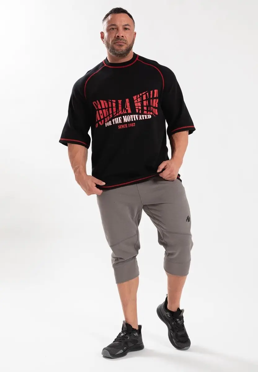 Gorilla Wear Finley Oversized T-shirt M - Zwart/Rood