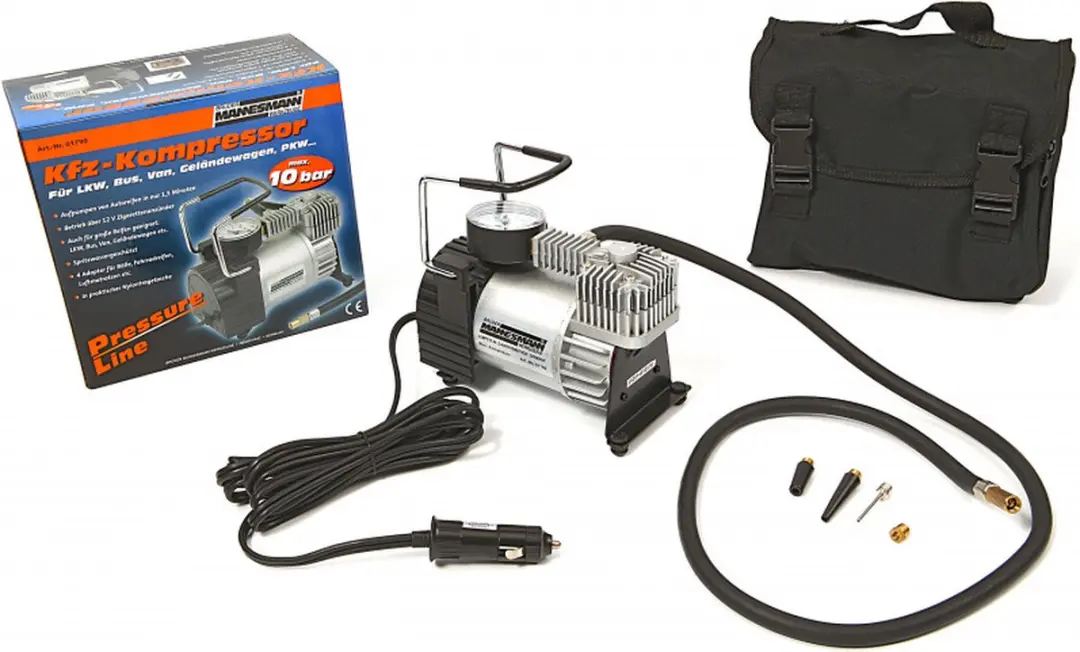 Brüder Mannesmann 01790 Compressor 12V - 10 Bar - 35L/min