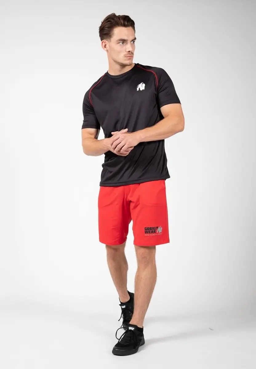 Gorilla Wear Performance T-shirt XL - Zwart/Rood