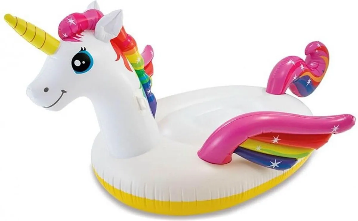 Intex Mega Unicorn Island - 57281EU - Wit/Roz/Geel