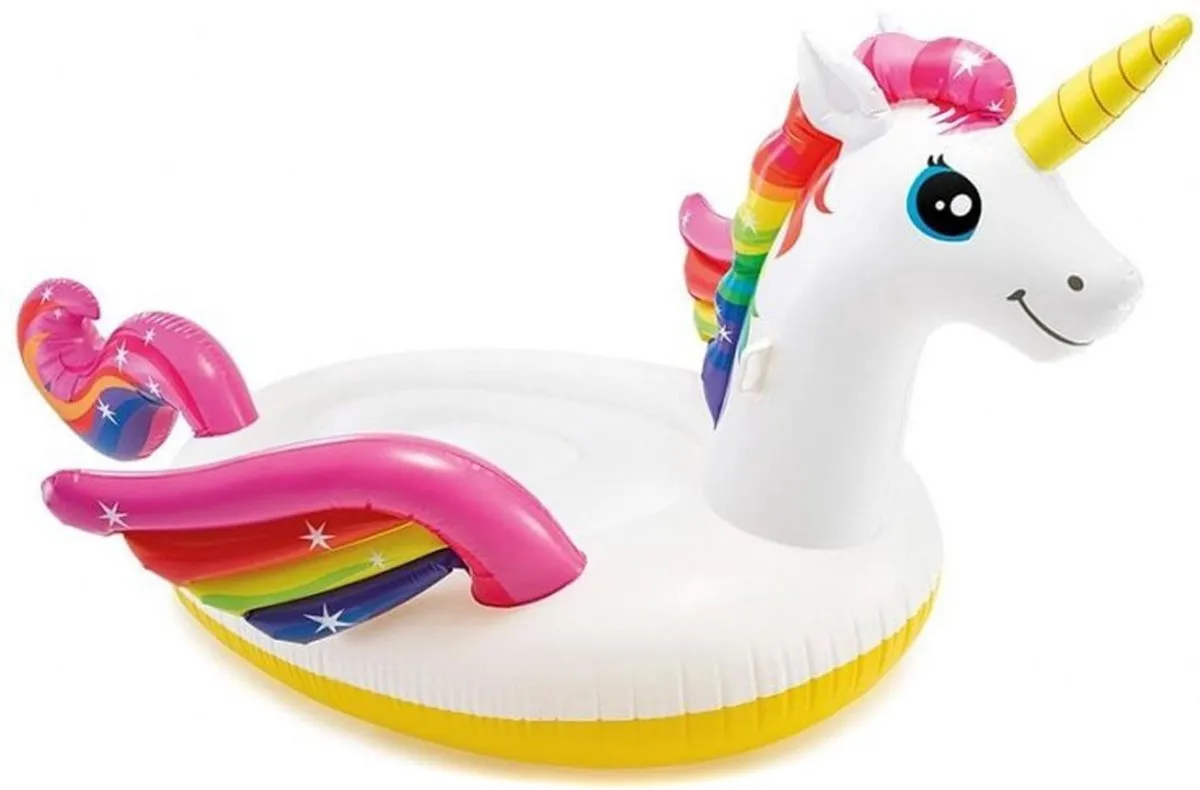Intex Mega Unicorn Island - 57281EU - Wit/Roz/Geel