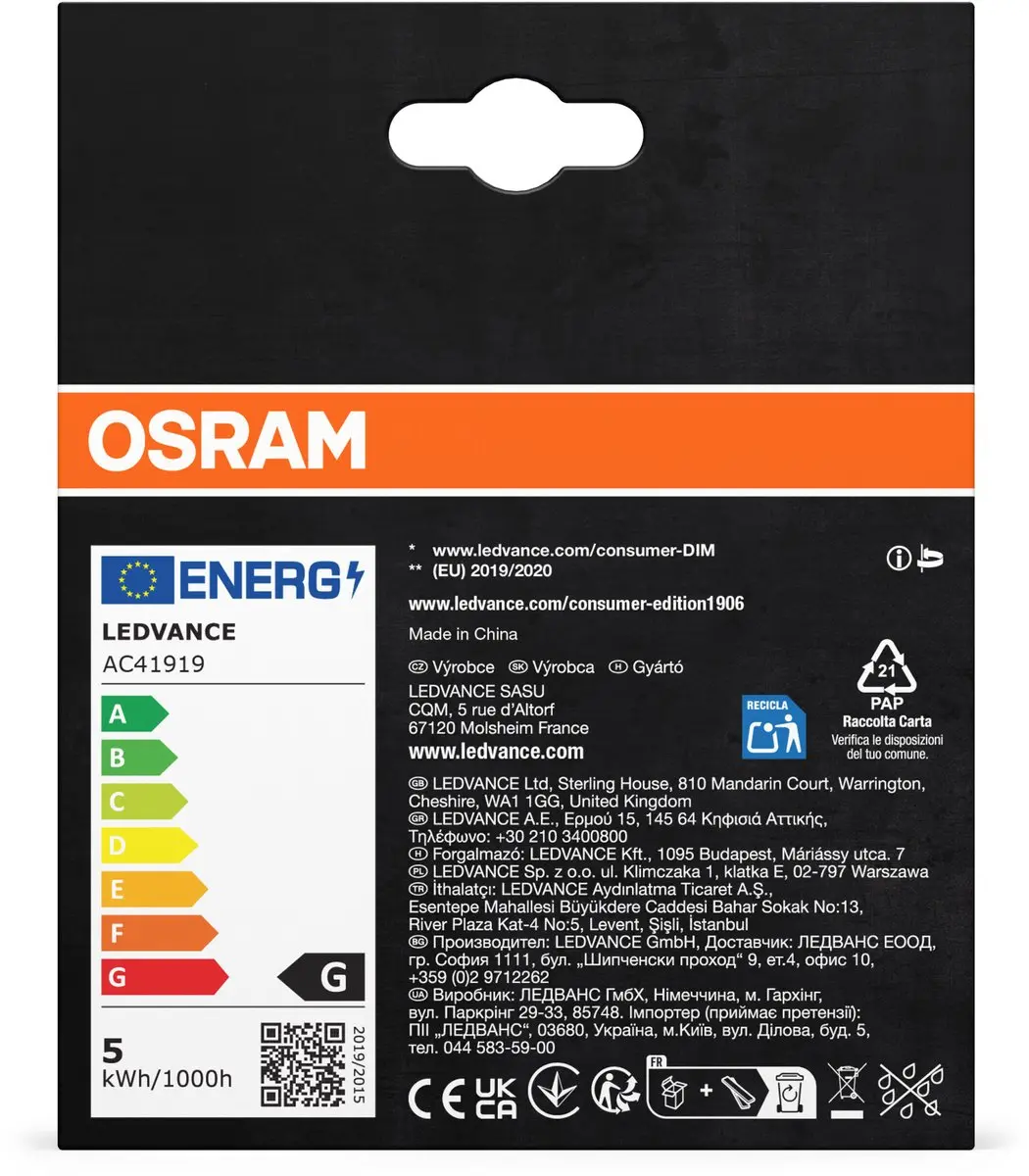 Osram Vintage 1906 LED Classic A Goud 4,8W 400lm 2200K - 2 Stuks