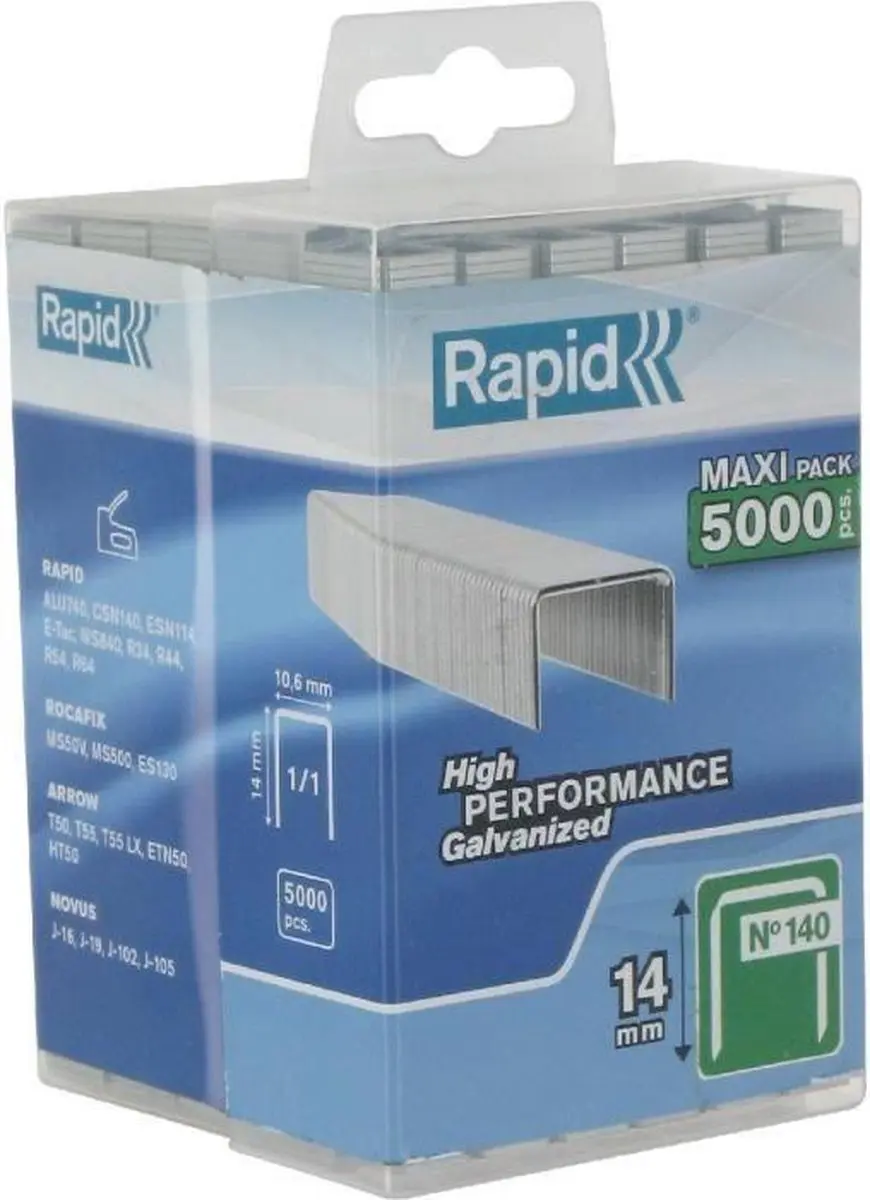 Rapid Nieten 140/14mm Galvaniseerd - 5.000 Stuks