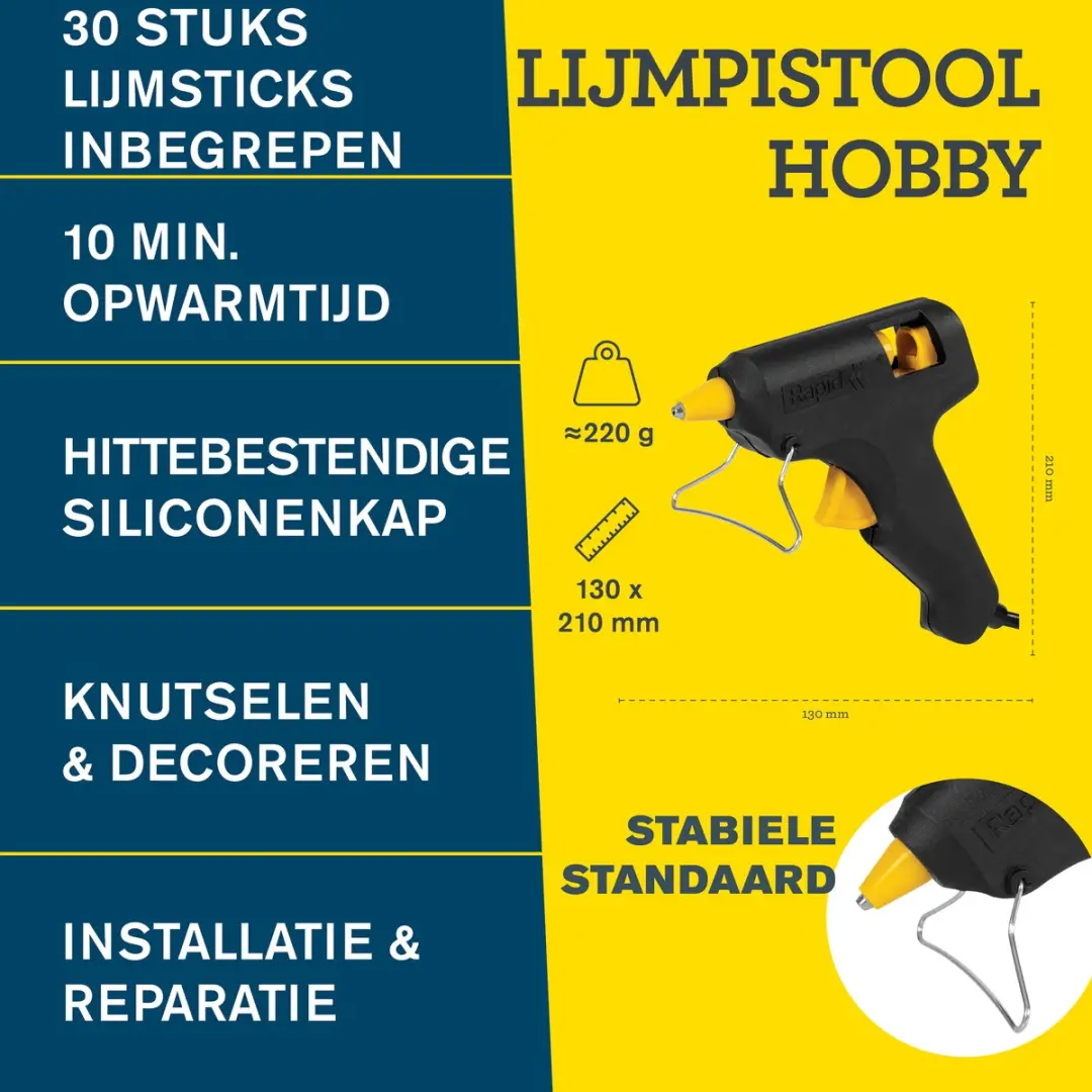 Rapid Hobby Lijmpistool 5001751 - 30 Stuks 7mm Lijmsticks