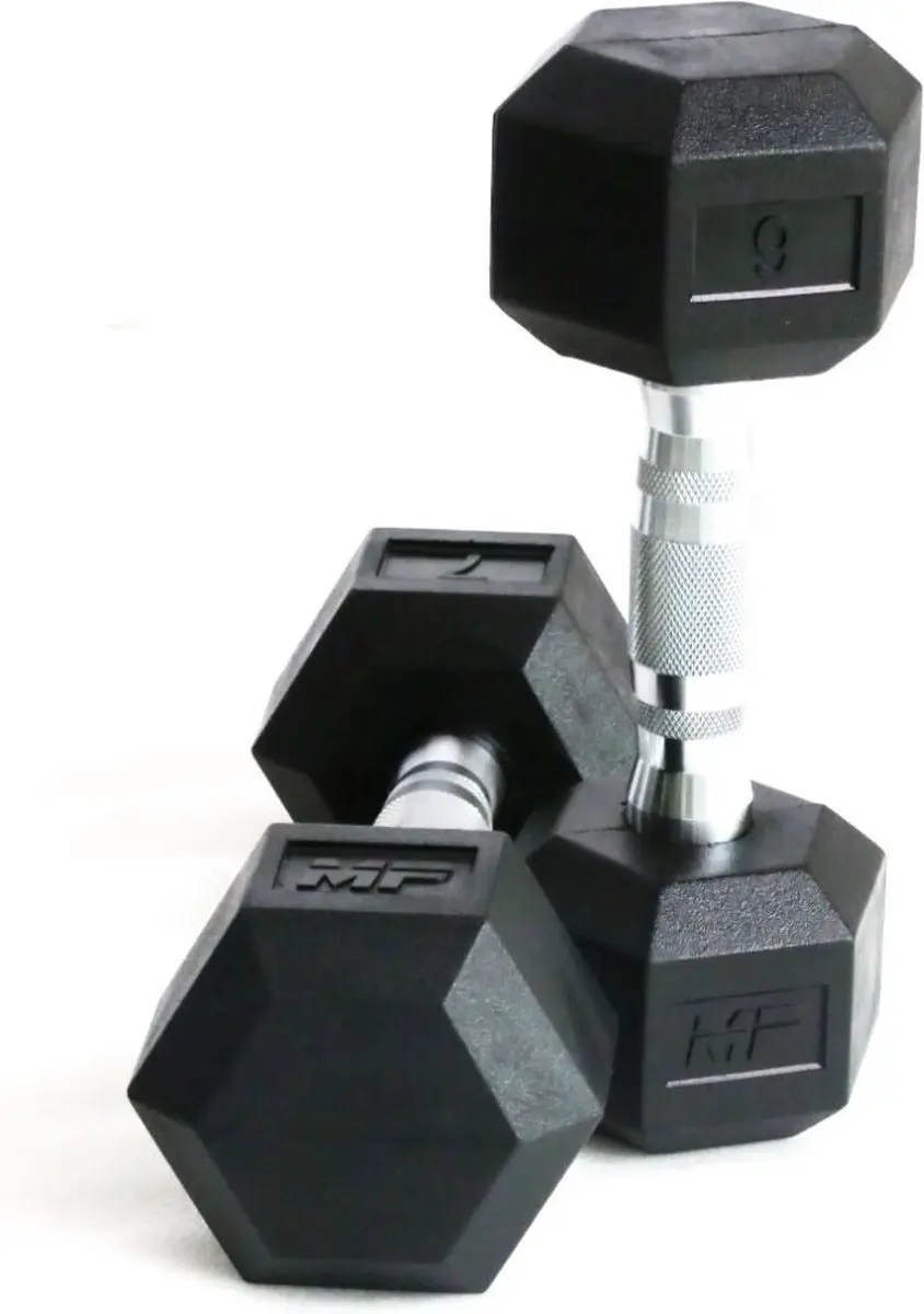 Muscle Power Hexa Dumbbell 6 kg - Zwart/Zilver