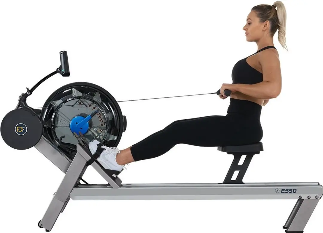 Fluid Rower Evolution E550 Roeitrainer - 10 Weerstanden - Zilver