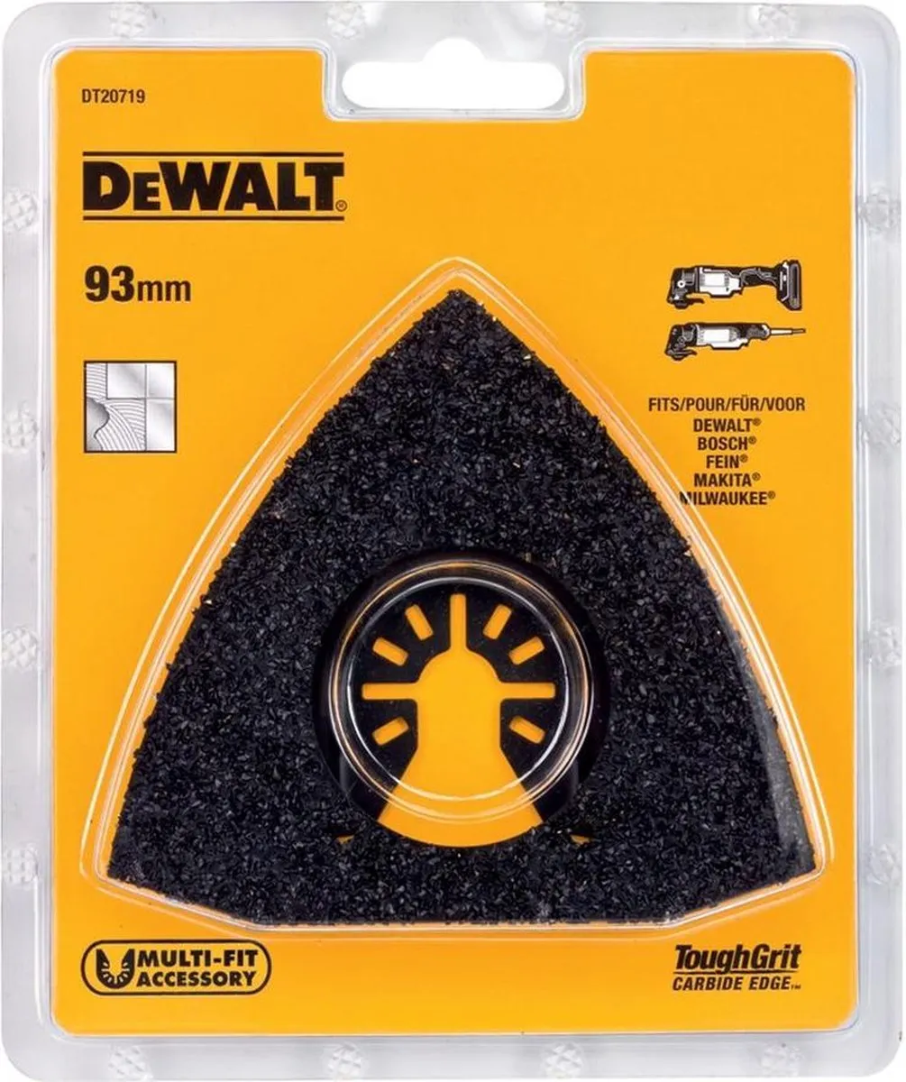 DeWalt DT20719 Schuurplateau HM-korrel - Oscillerend