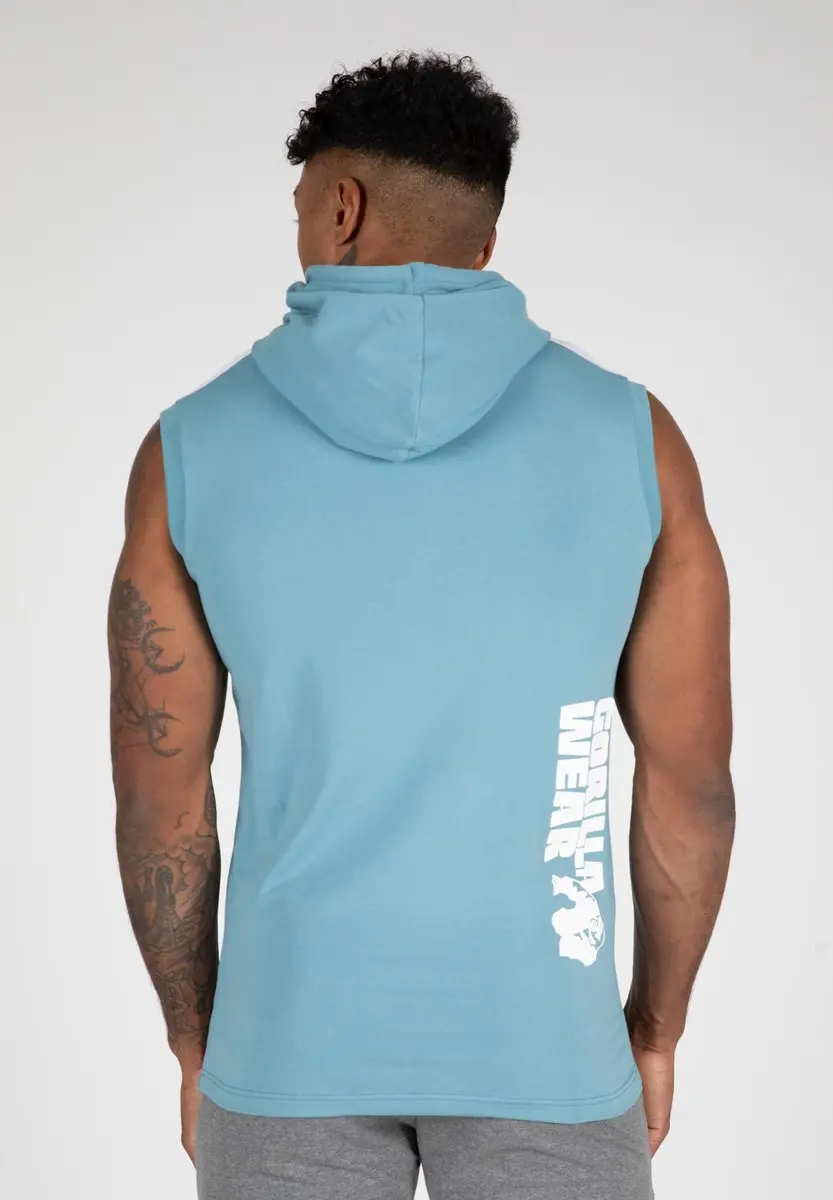 Gorilla Wear Oswego S/L Hooded T-Shirt - Blauw M