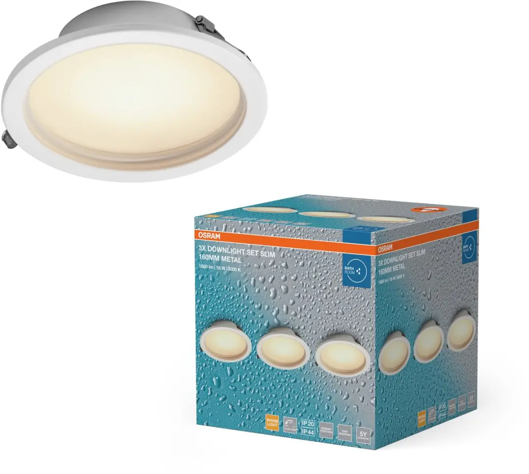 Osram Essential LED Inbouwspot IP44 18W 160mm