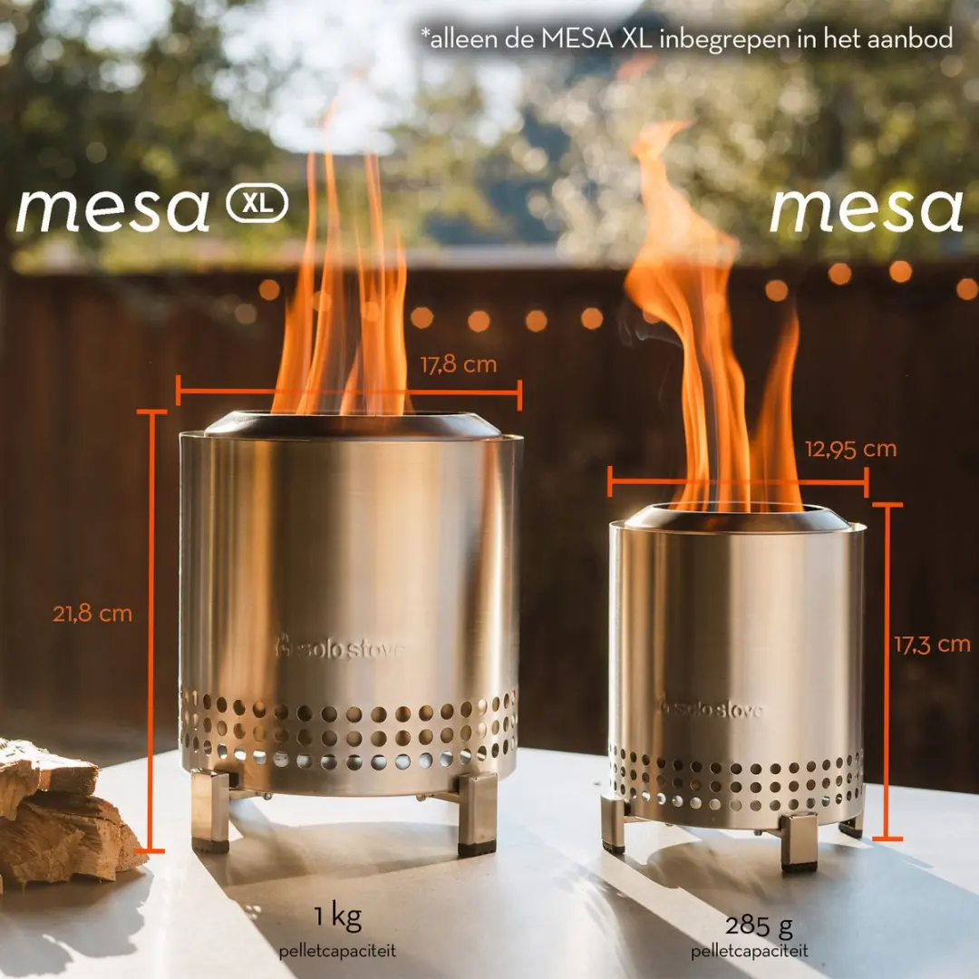 Solo Stove Mesa XL Vuurkorf - Roestvrij staal - 21,8x17,8cm