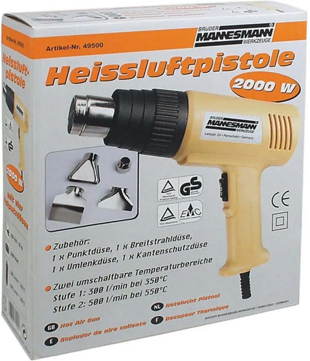 Brüder Mannesmann DS49500 Heteluchtpistool 2000W