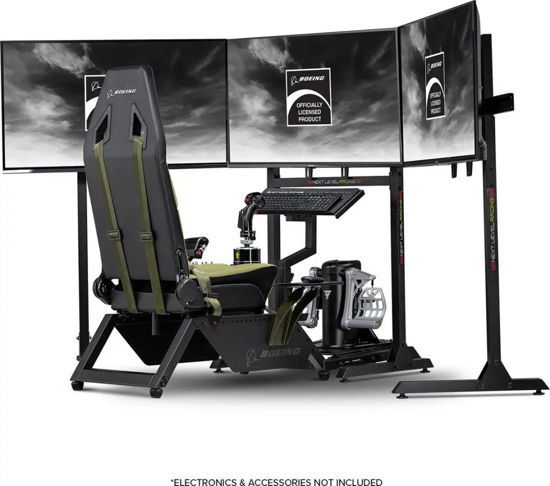 Next Level Racing NLR-S028 Boeing Military Cockpit - Max 150 kg - Zwart/Groen